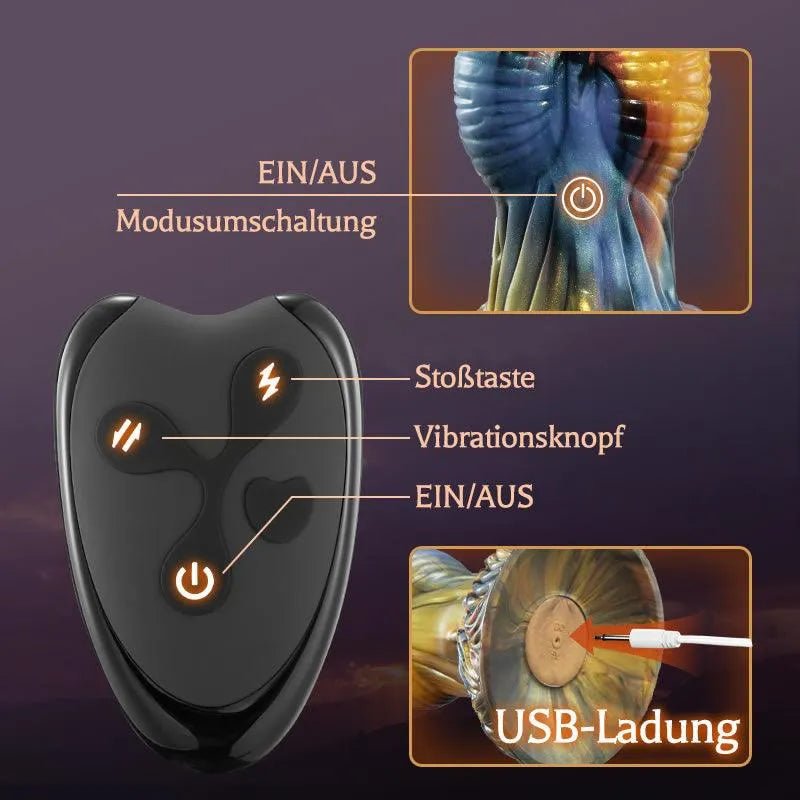 Big dildo mit Stoßfunktion aus realistischem Silikon - 7