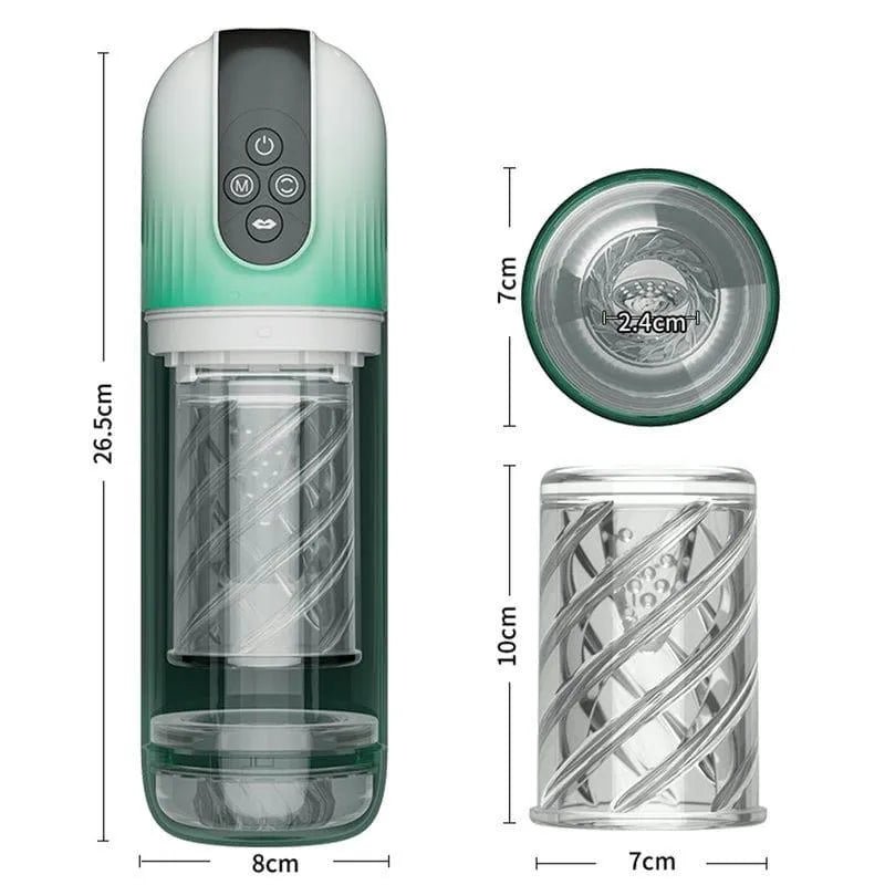 Beste grüne elektrische Masturbator für Männer, Saugkraft Rotation - 7