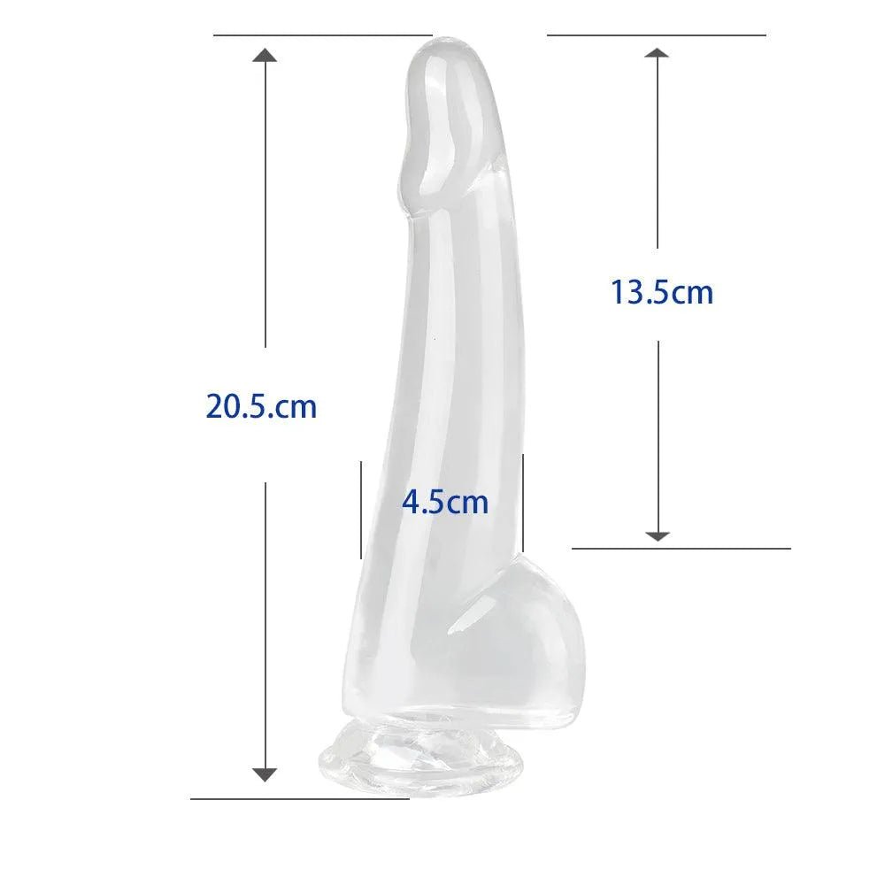 Durchsichtiger Dildo mit prominentem Eichelkranz - 2
