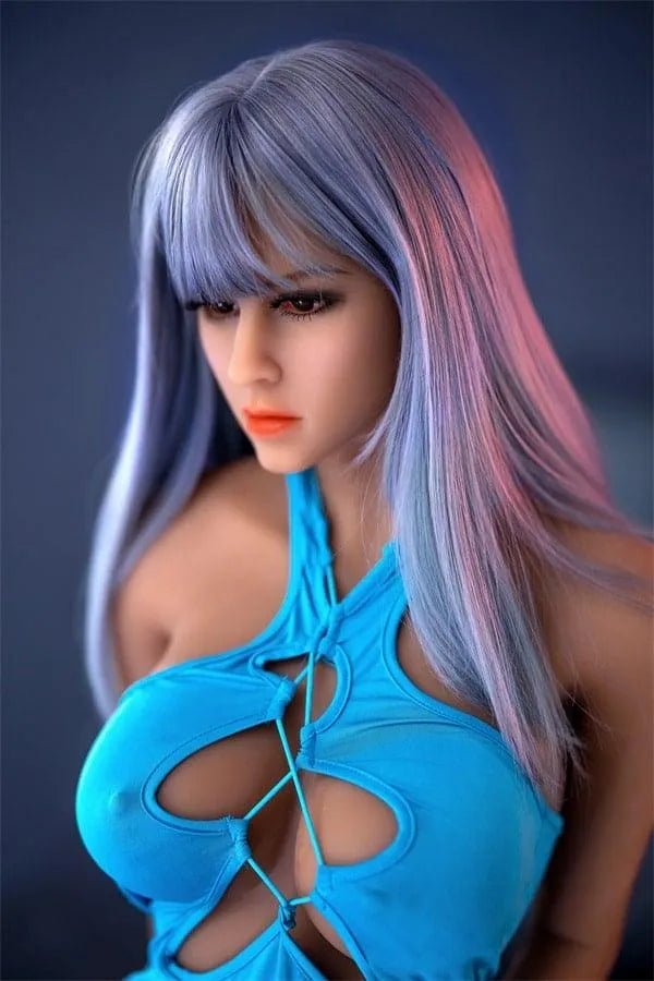 Sex - Puppe Bimbo Emma mit silbernen Haaren 158 cm - 8