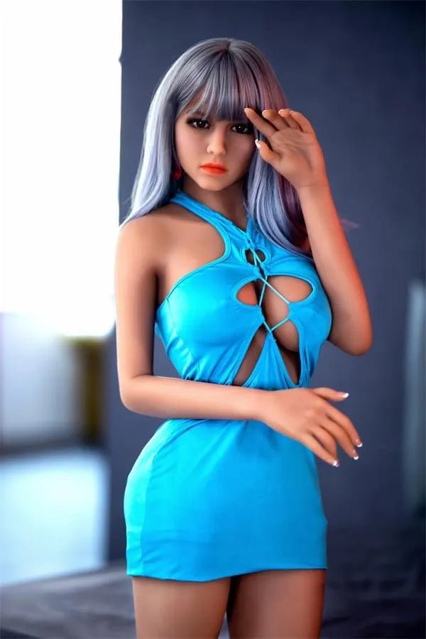 Sex - Puppe Bimbo Emma mit silbernen Haaren 158 cm - 3