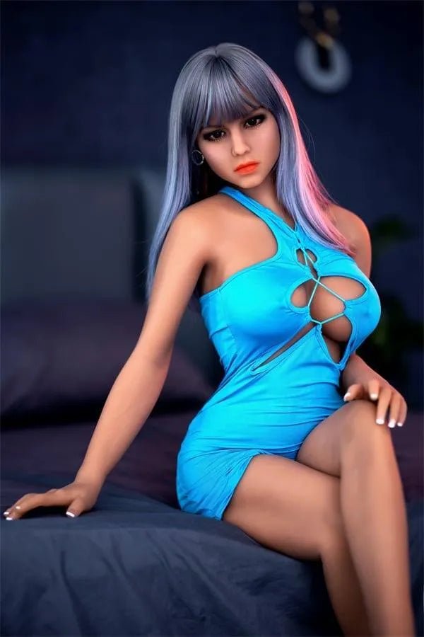 Sex - Puppe Bimbo Emma mit silbernen Haaren 158 cm - 1