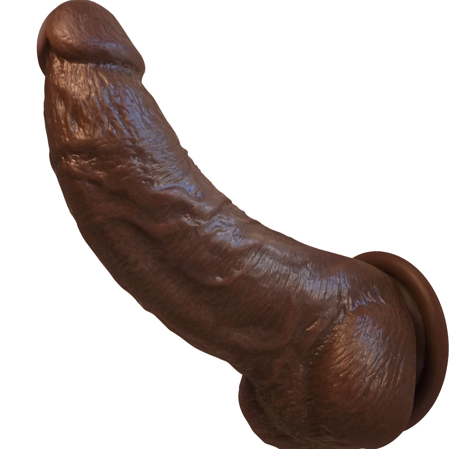 Brauner Saugnapf-Dildo - Mr. Jock für Männer und Frauen Schokoladenbraun