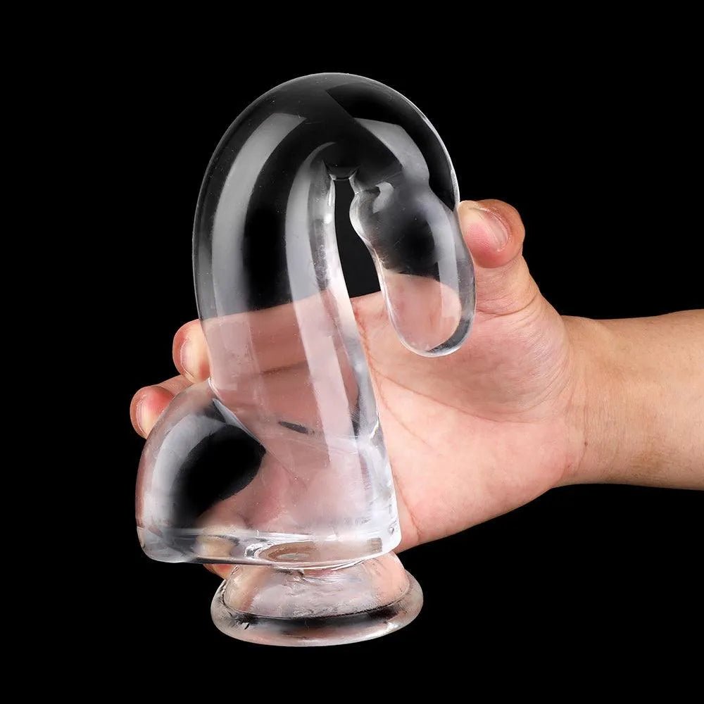 Durchsichtiger Dildo mit prominentem Eichelkranz - 3