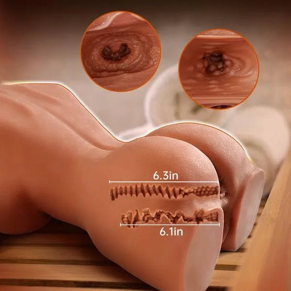 Rose Sexpuppe Klein Porns Torso Männlich, 5.5KG, Schwarz/Weiß - Bustes & fessiers - 11