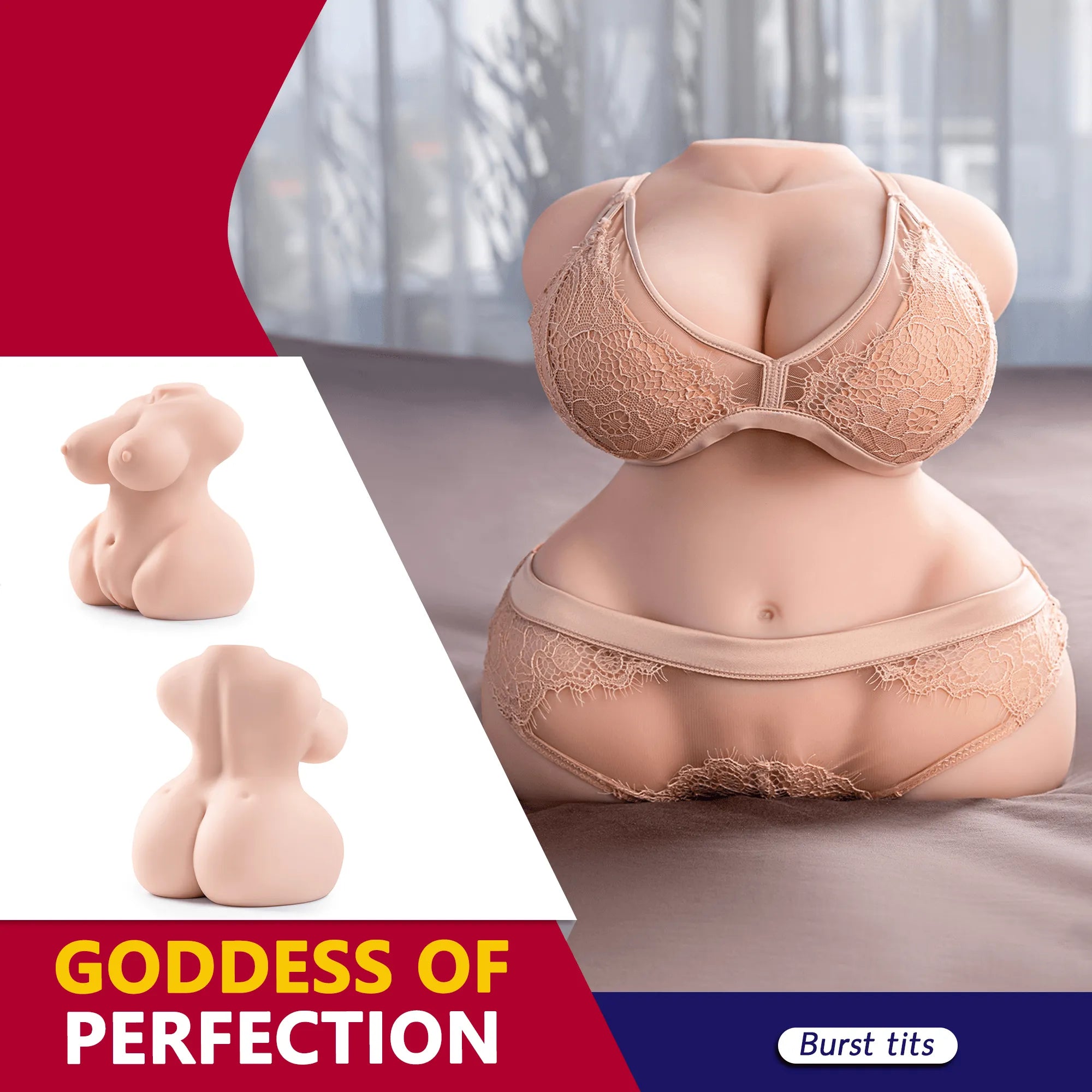 Babette Real Doll Torso Mini Sexpuppe Männlich, 6KG - 4