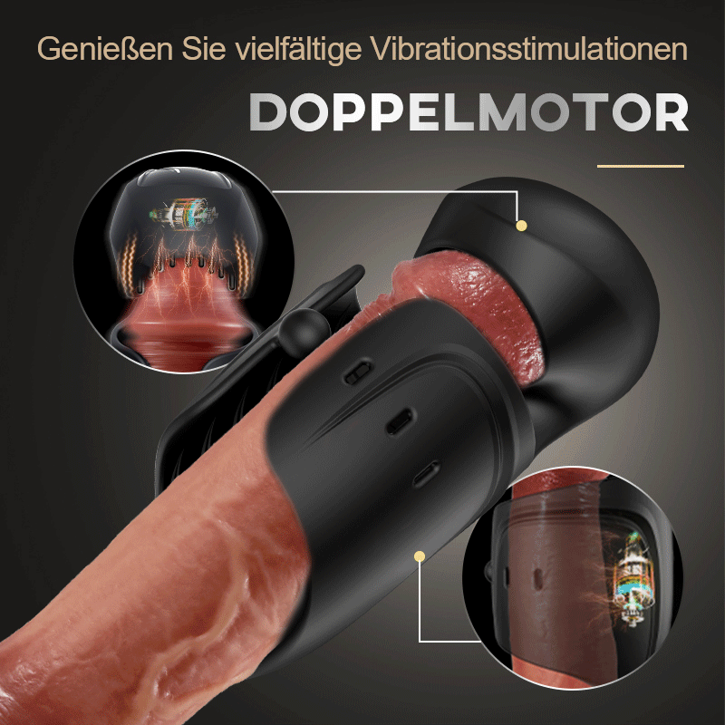 Schwarzer Automatic Masturbator Cup For Men, Vibrator Teleskop - 5