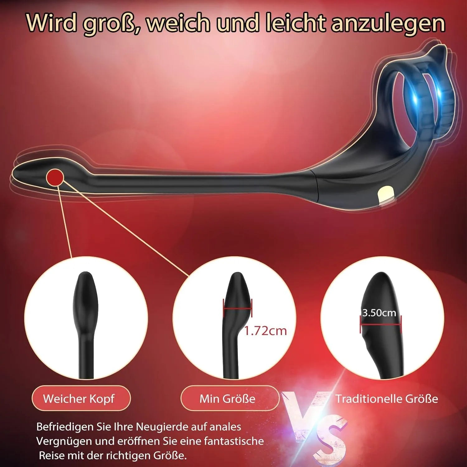 10 Vibrationsmodi Dual Penisringe Massagegerät mit APP - xeoxhoney-de