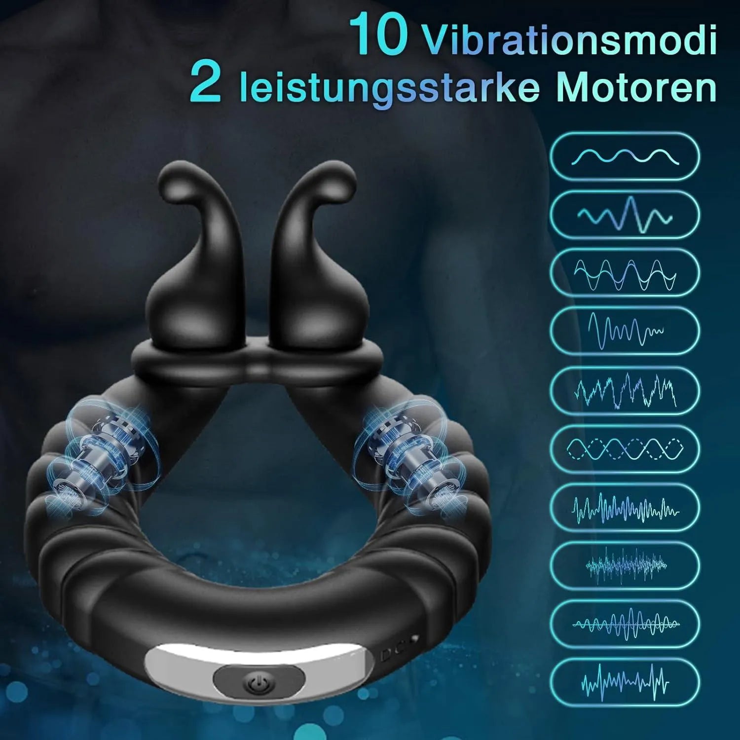 Penisring Vibrator C - förmigen designs - 3