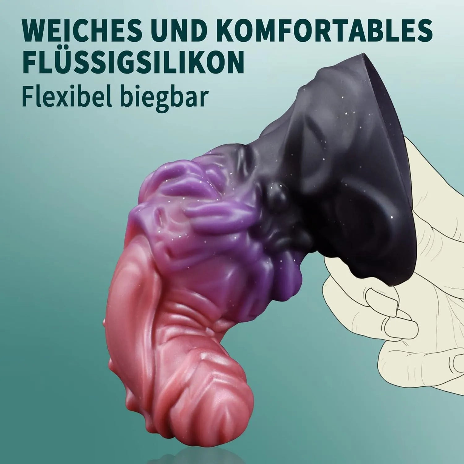 Gus Huge Monster Animal Tentakel Prostata Anal Dildo King Porn Man, Kaliber 7cm - 4