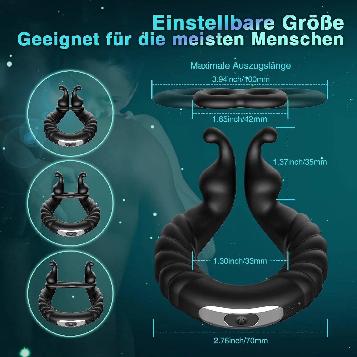 Penisring Vibrator C - förmigen designs - 5