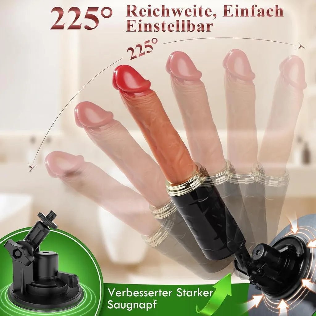 Realistic Prostata Anal Black Dildo Man Machine Ride, Vibrator Schubmodi - 2