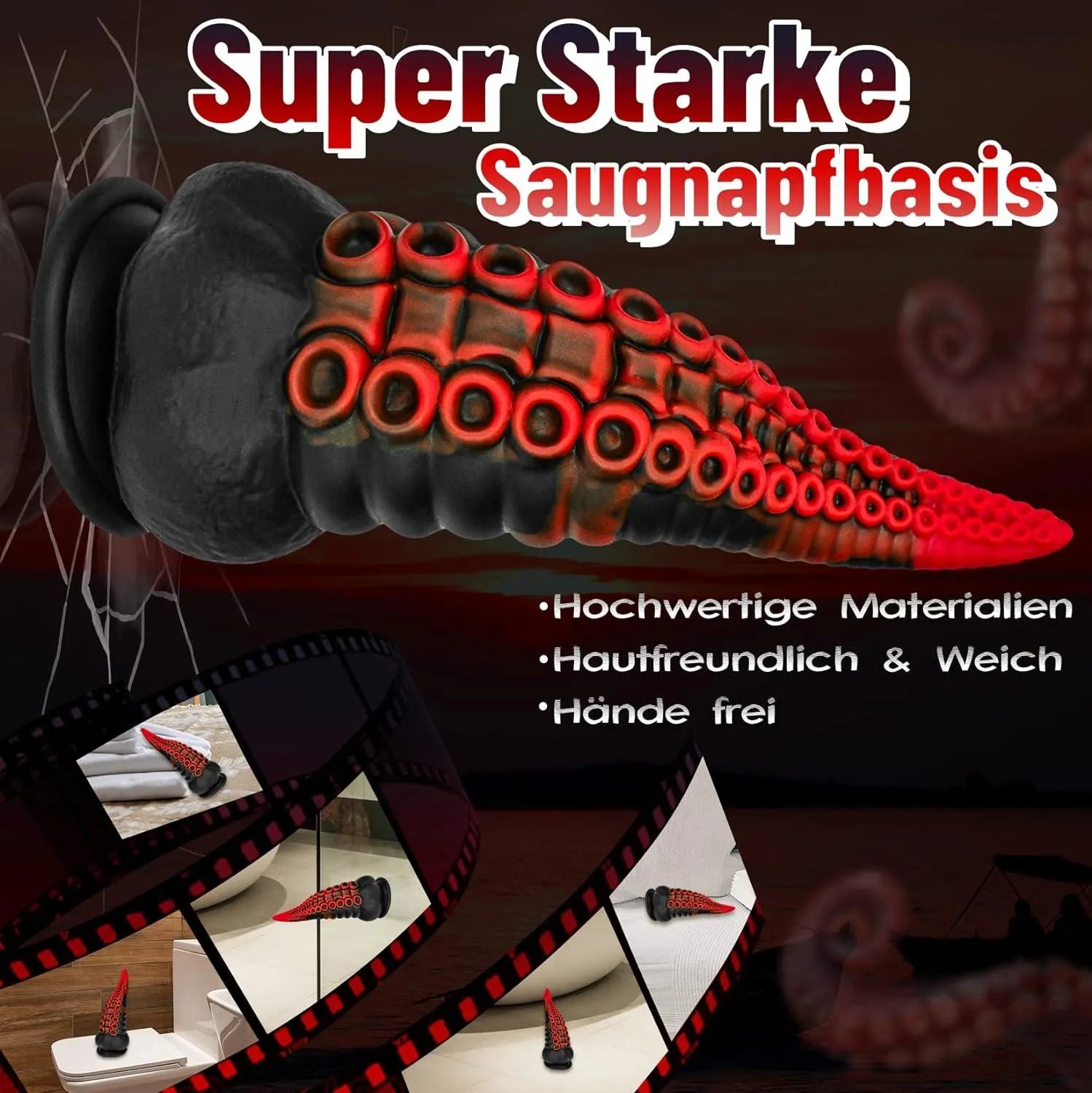 Duncan Saugnapf Huge MonsterTentakel XXL Prostata Anal Dildo Porn Man - 2