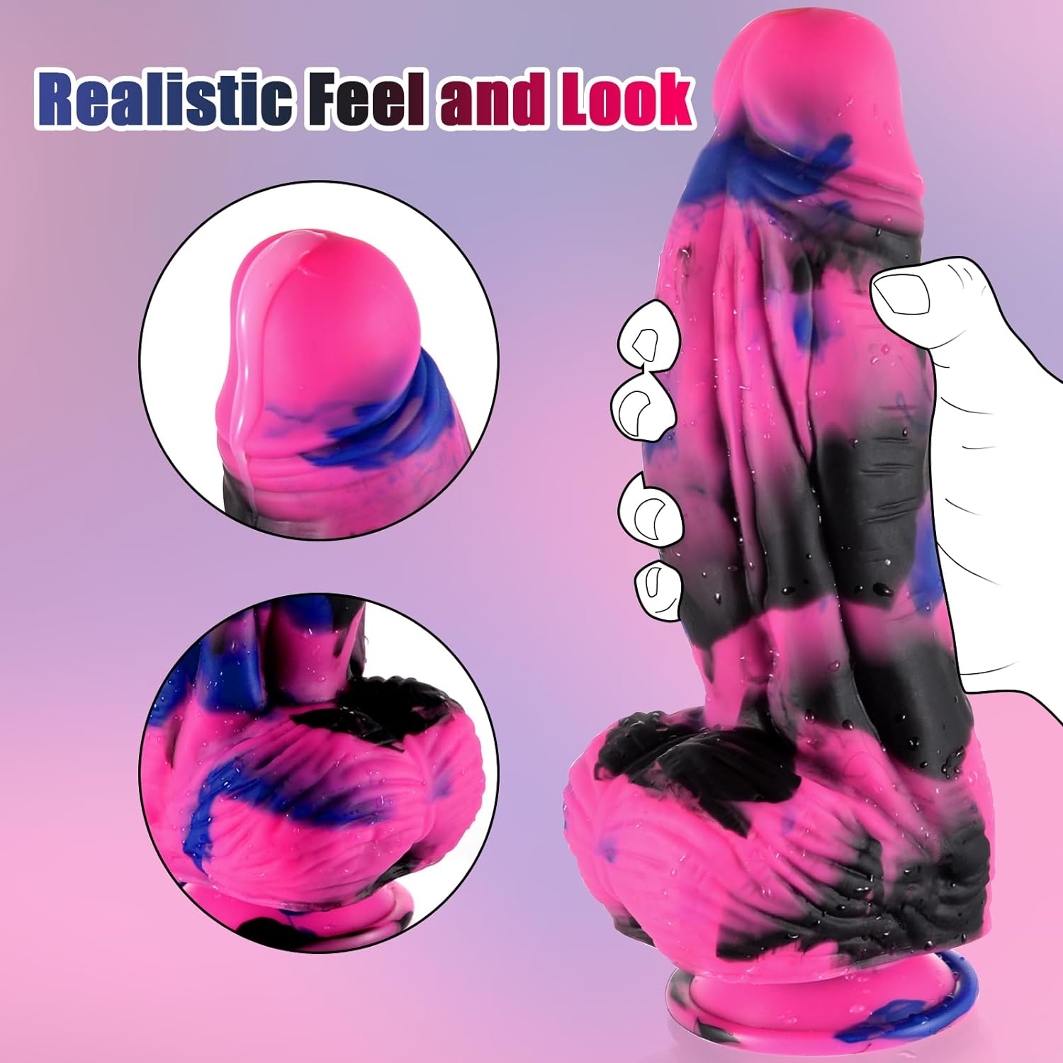 Rocco Saugnapf Huge Strapless XXL Prostata Anal Dildo King Porn Man, 24cm - 3