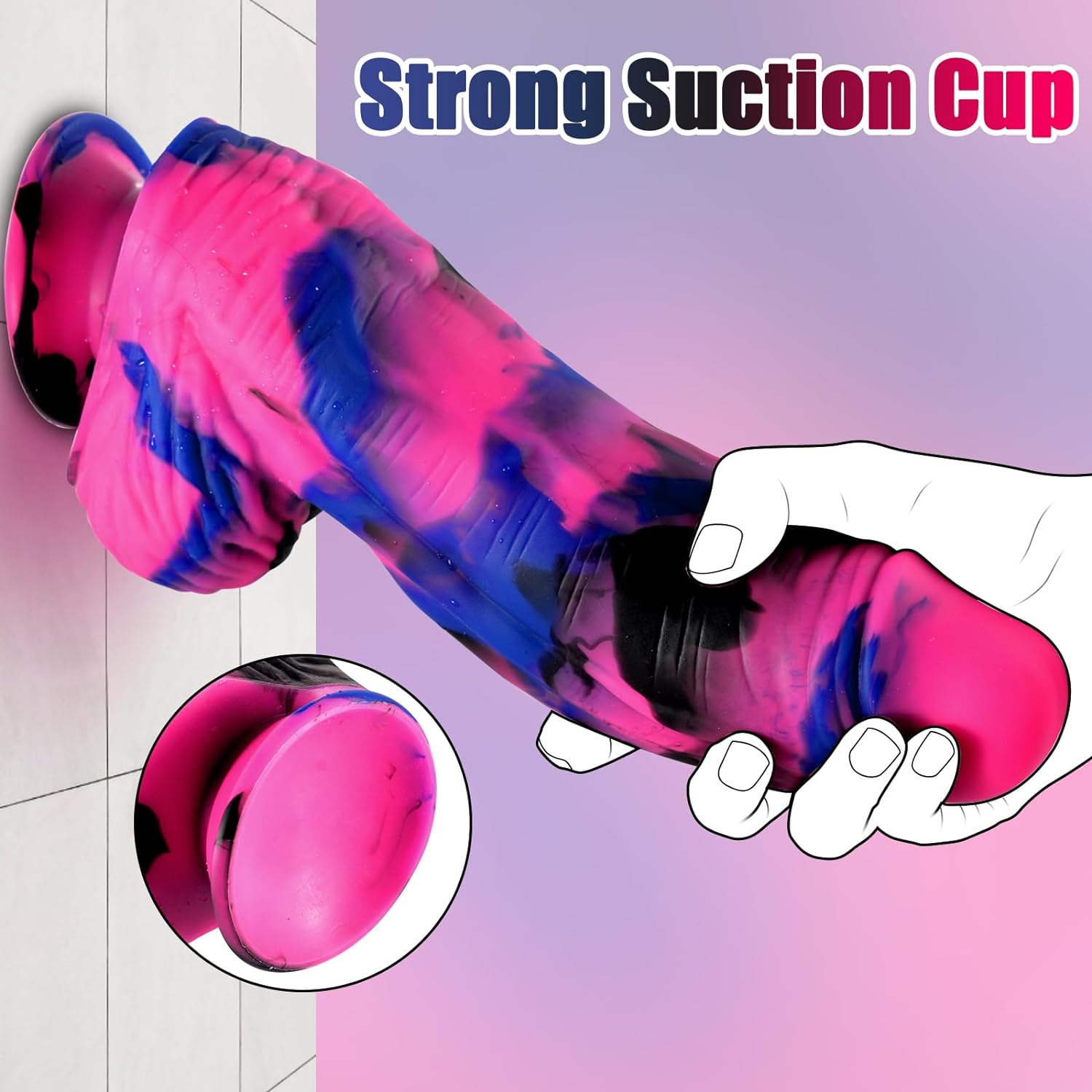 Rocco Saugnapf Huge Strapless XXL Prostata Anal Dildo King Porn Man, 24cm - 5