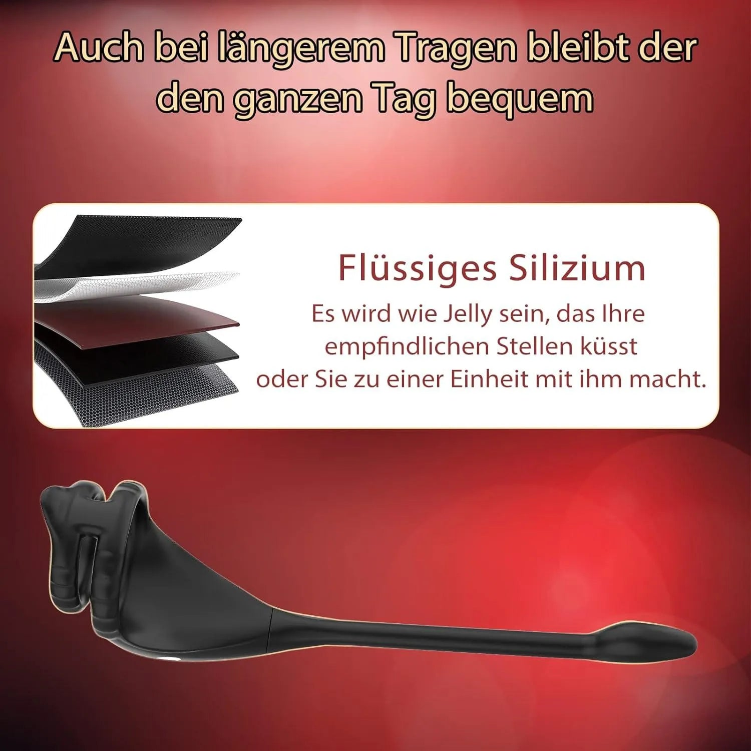 10 Vibrationsmodi Dual Penisringe Massagegerät mit APP - 9