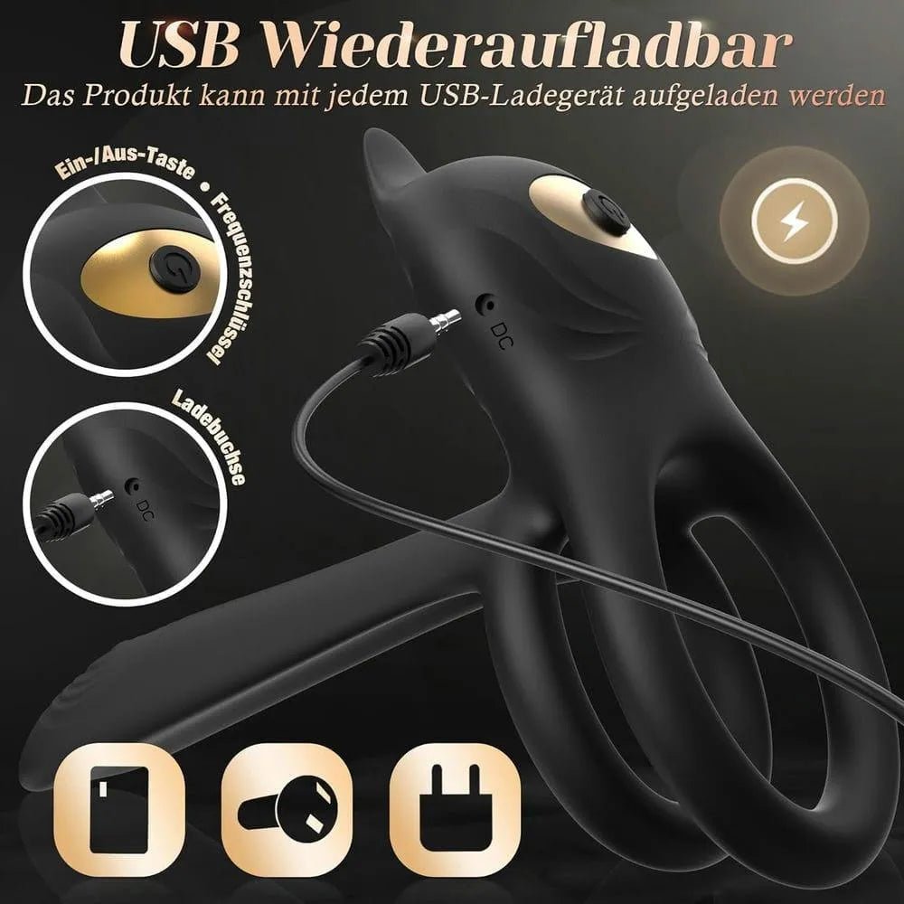 3in1 Vibrator Penisringe 10 Vibrationsmodi Dual - xeoxhoney-de