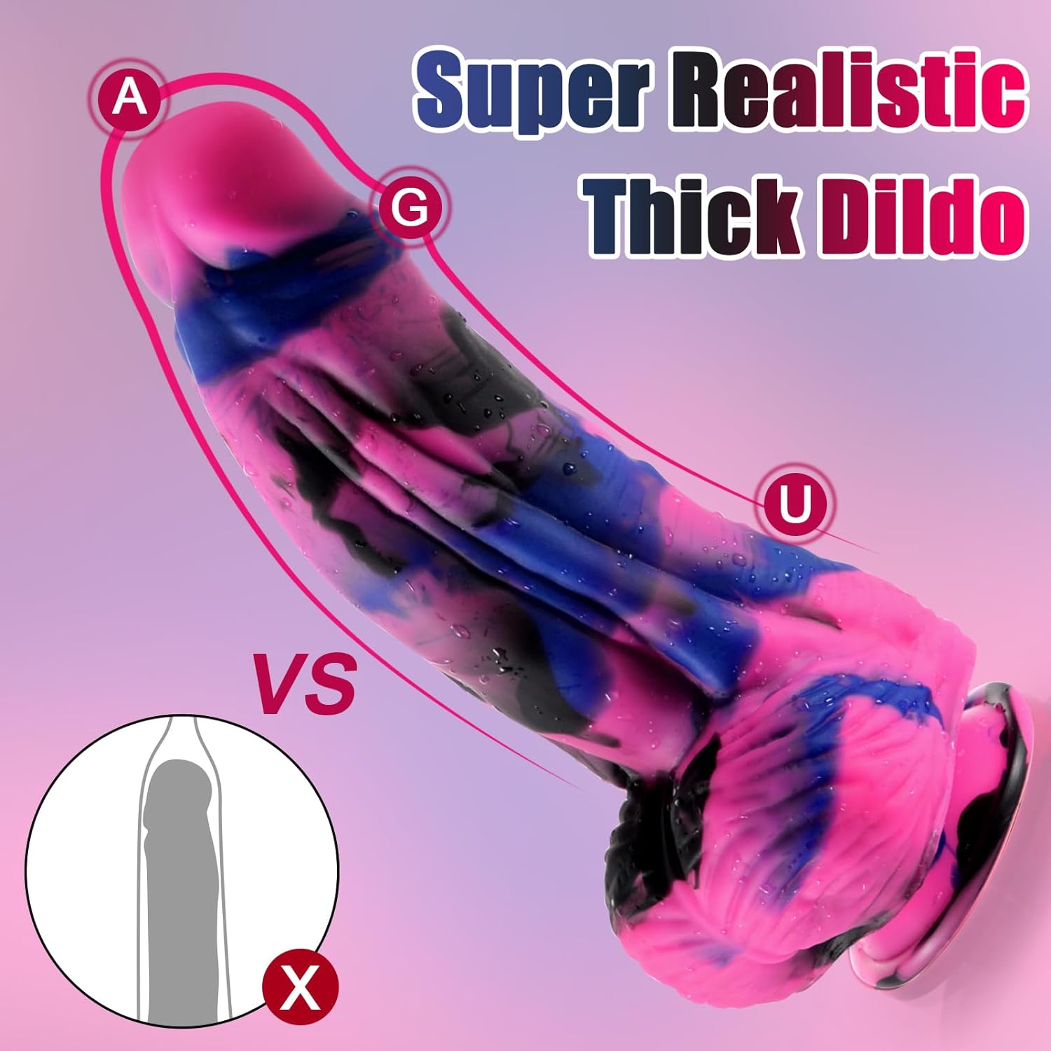 Rocco Saugnapf Huge Strapless XXL Prostata Anal Dildo King Porn Man, 24cm - 4