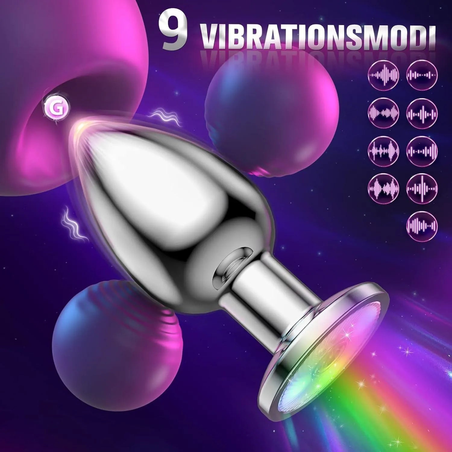 Vibrierenden plug anal mit 9 vibrationsmodi Ailber - 2