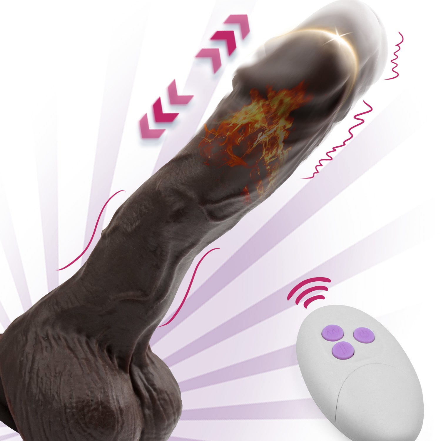 Noah Analdildo 9 Vibrationmodi und 2cm Stoßfunktionen 4 In 1 - Gode va - et - vient - 1