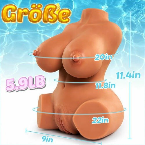 Größe des realistischen Masturbators