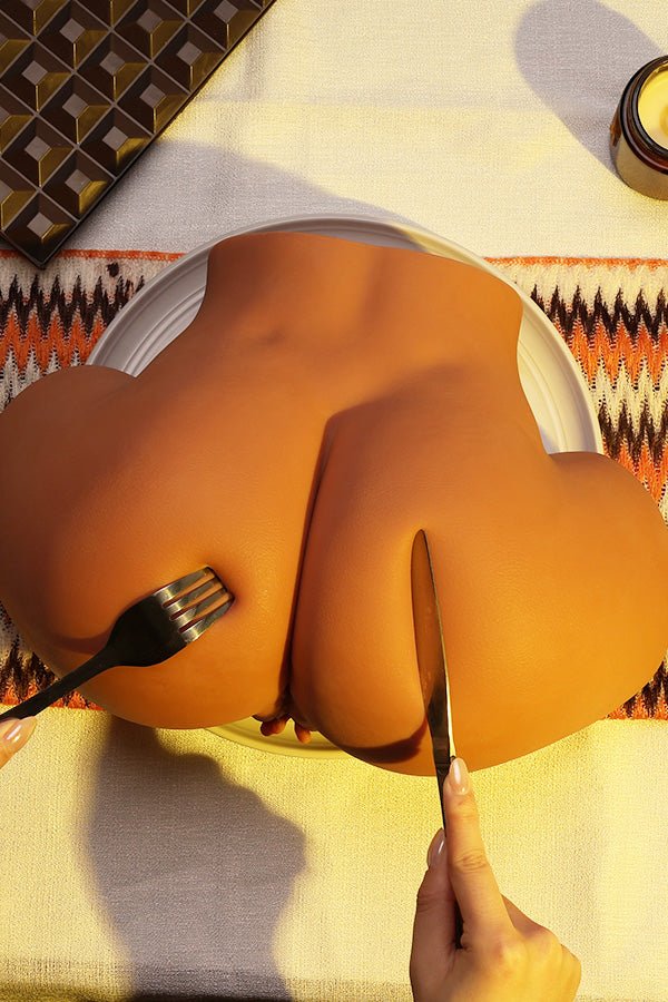 Realistischer Masturbator mit einem schön runden Po