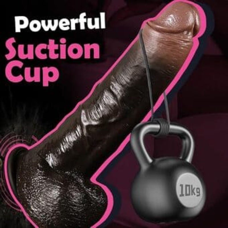 Black Dog Dildo mit starkem Saugnapf