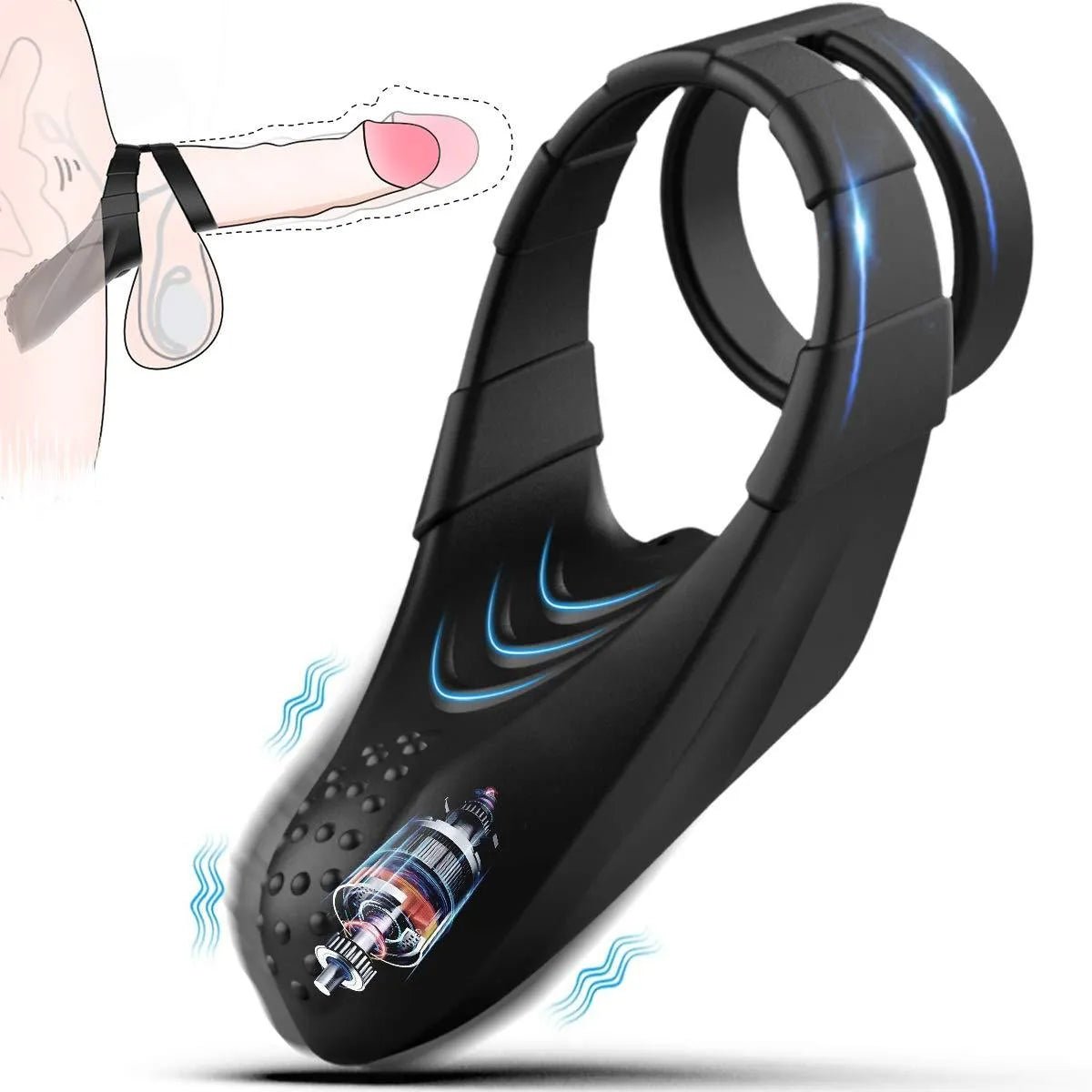 Doppel Penisring Bold Mit 10 Vibration - 1