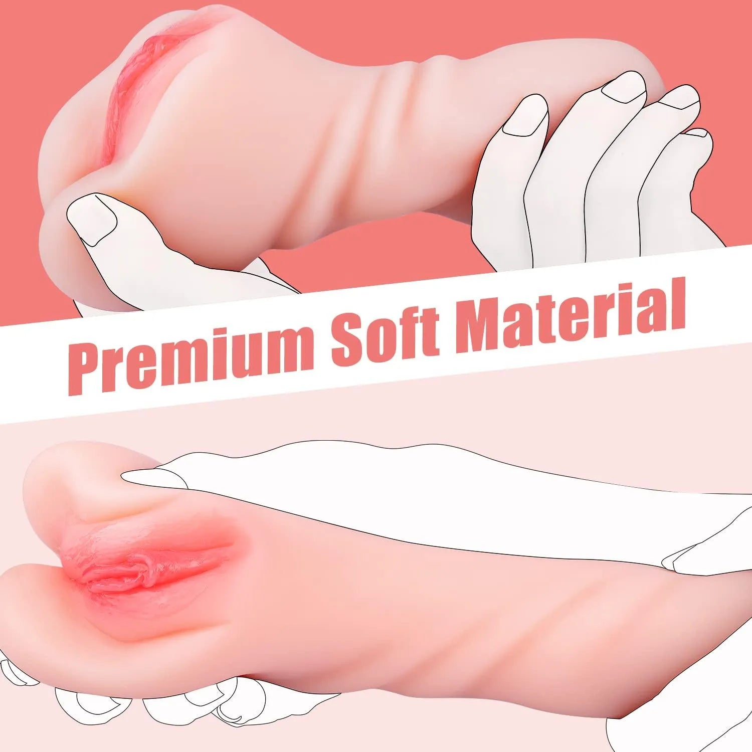 Realistic Masturbator Taschenmuschi Sexspielzeug Männer - 6