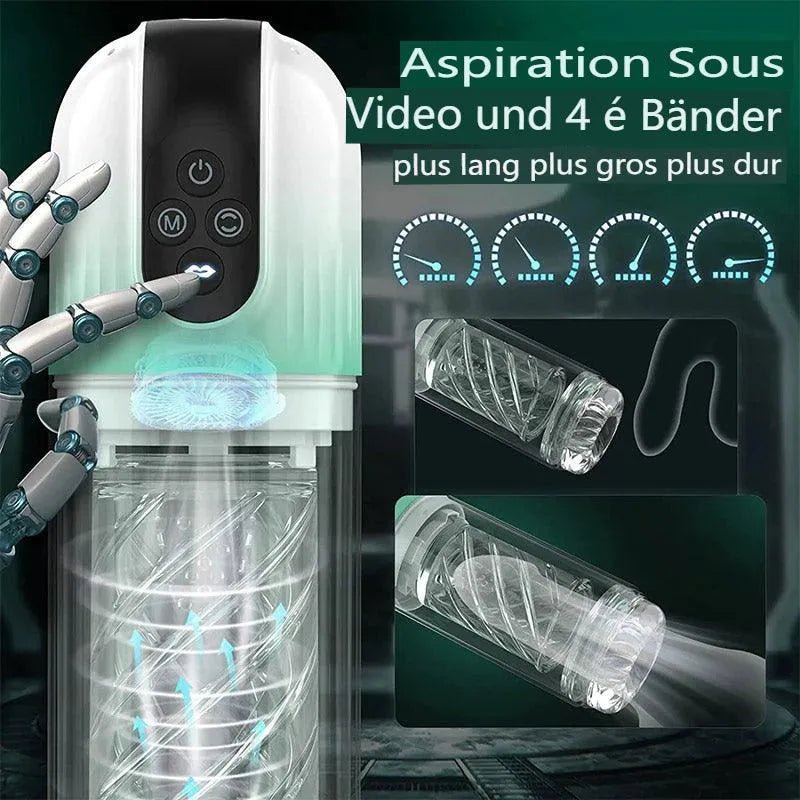 Beste grüne elektrische Masturbator für Männer, Saugkraft Rotation - 4