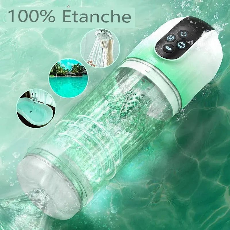 Beste grüne elektrische Masturbator für Männer, Saugkraft Rotation - 6