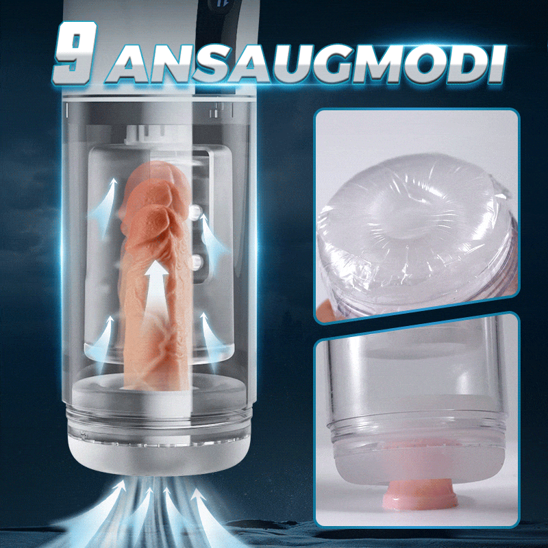 Weiß Automatischer Masturbator Cup,Saugkraft Rotation Ausdehnung - 2