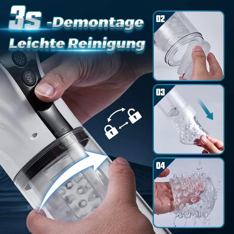 Weiß Automatischer Masturbator Cup,Saugkraft Rotation Ausdehnung - 4