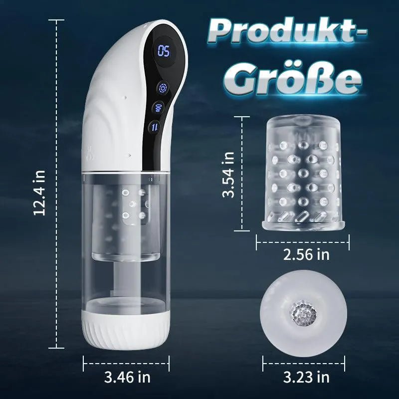 Weiß Automatischer Masturbator Cup,Saugkraft Rotation Ausdehnung - 7