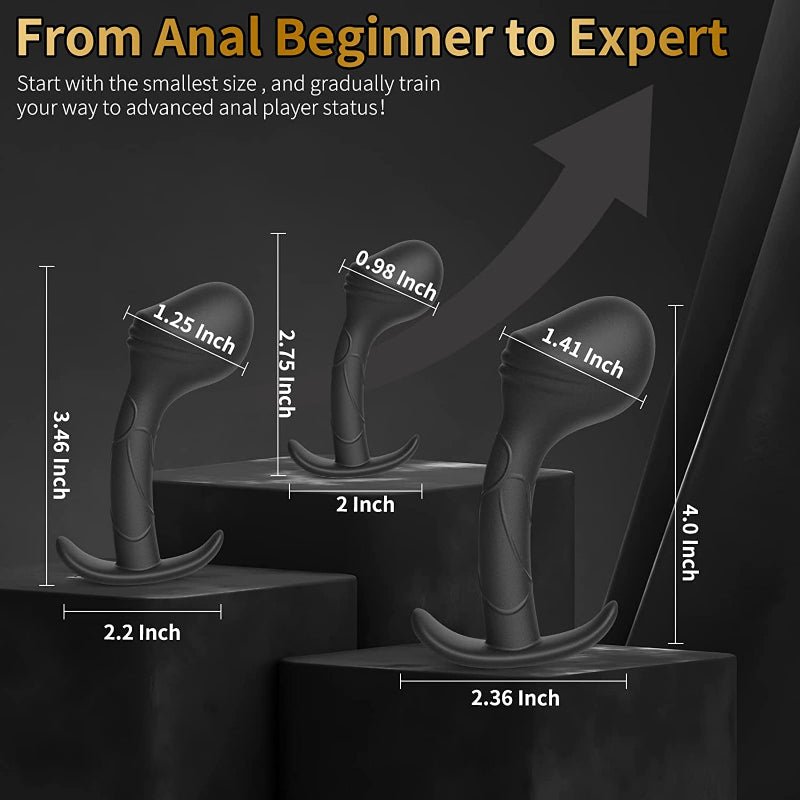 Vergleich von Analplug-Größen: S, M und L