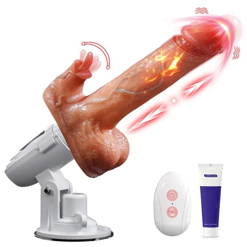 5 - in - 1 Realistischer Dildo Vibrator mit Stoßfunktion - 1