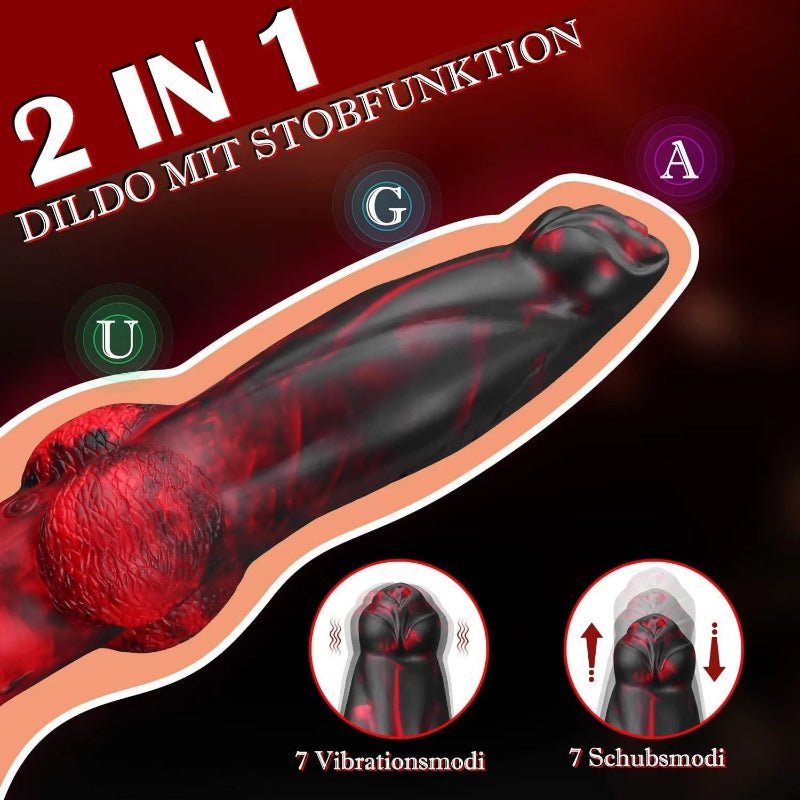 Leistungsstarker Motor des Jeff Dildos – sorgt für kraftvolle Vibrations- und Stoßbewegungen.