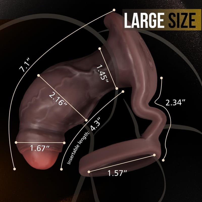 Maße des XXL Hentai Anal-Dildos