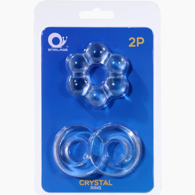 Durchsichtiger Doppelring Penisring Verstellbar - 2