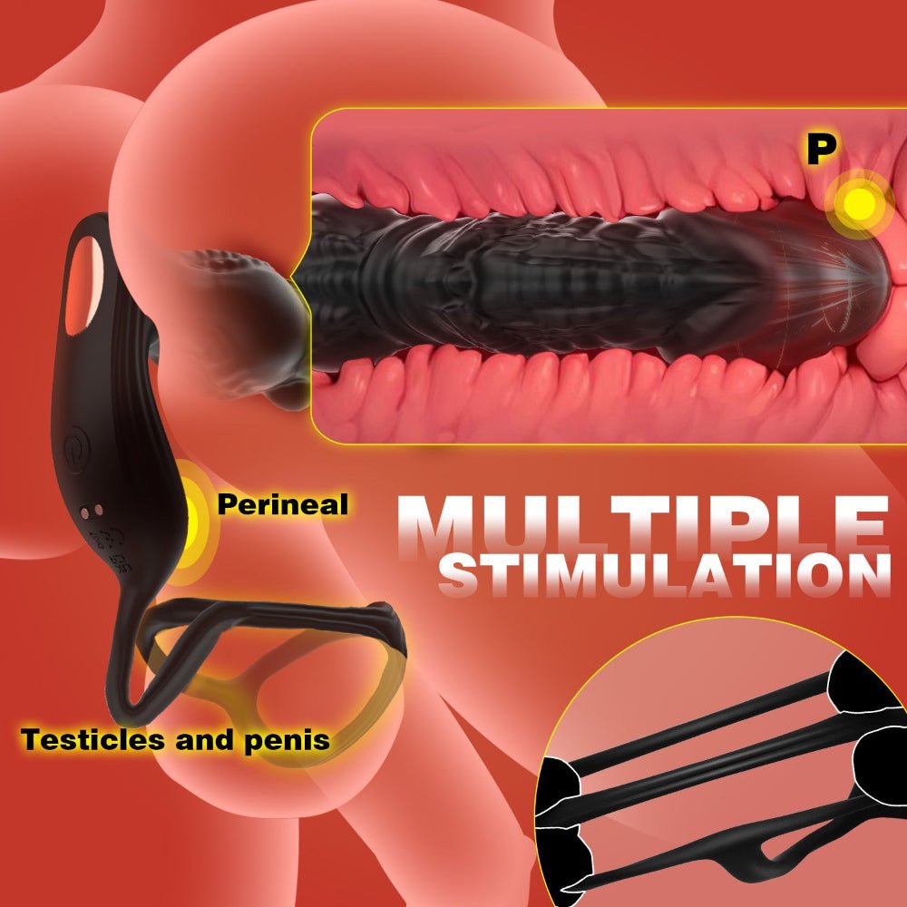 Rotierende Bewegungen des Stimulators für intensive Prostatastimulation.