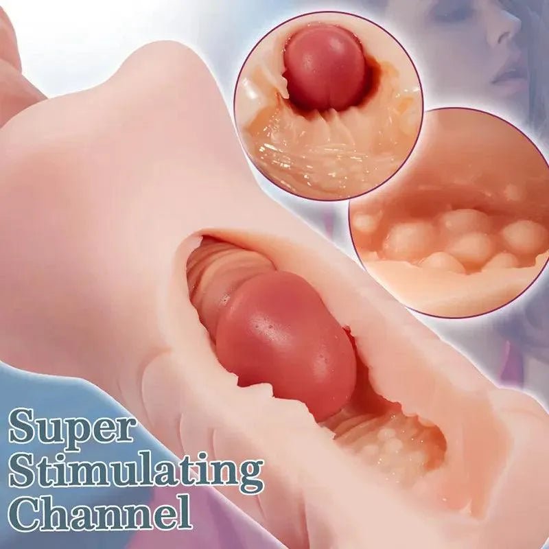 Detailaufnahme der 3D-Strukturen im Inneren: Noppen und Falten für abwechslungsreiche Stimulation