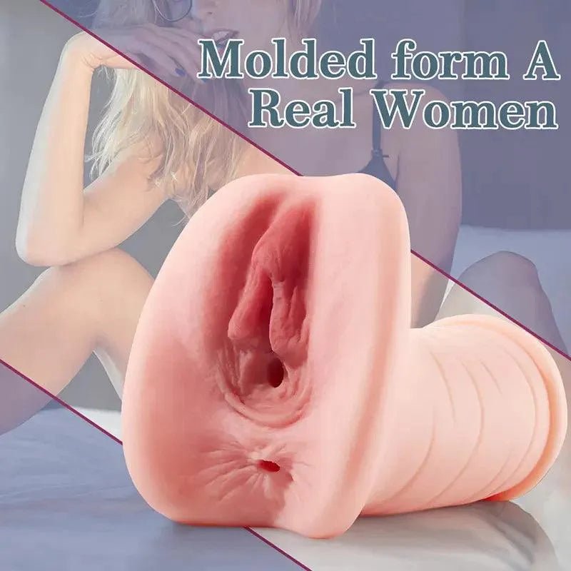 Nahaufnahme der optischen Details: naturgetreu geformte Schamlippen