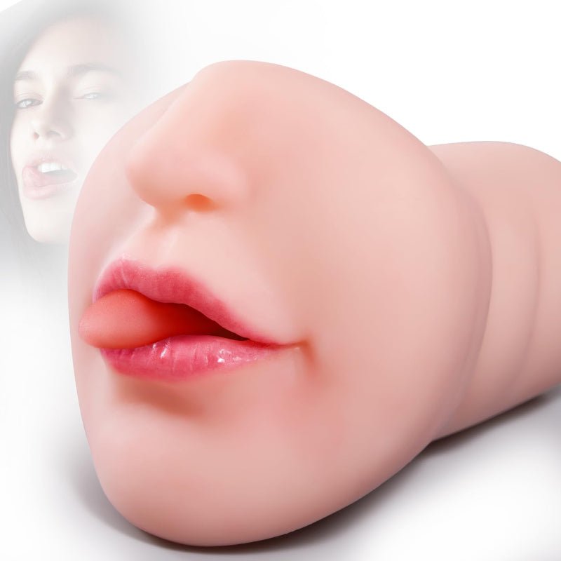 Realistischer Männer-Masturbator mit Lippen und Zunge