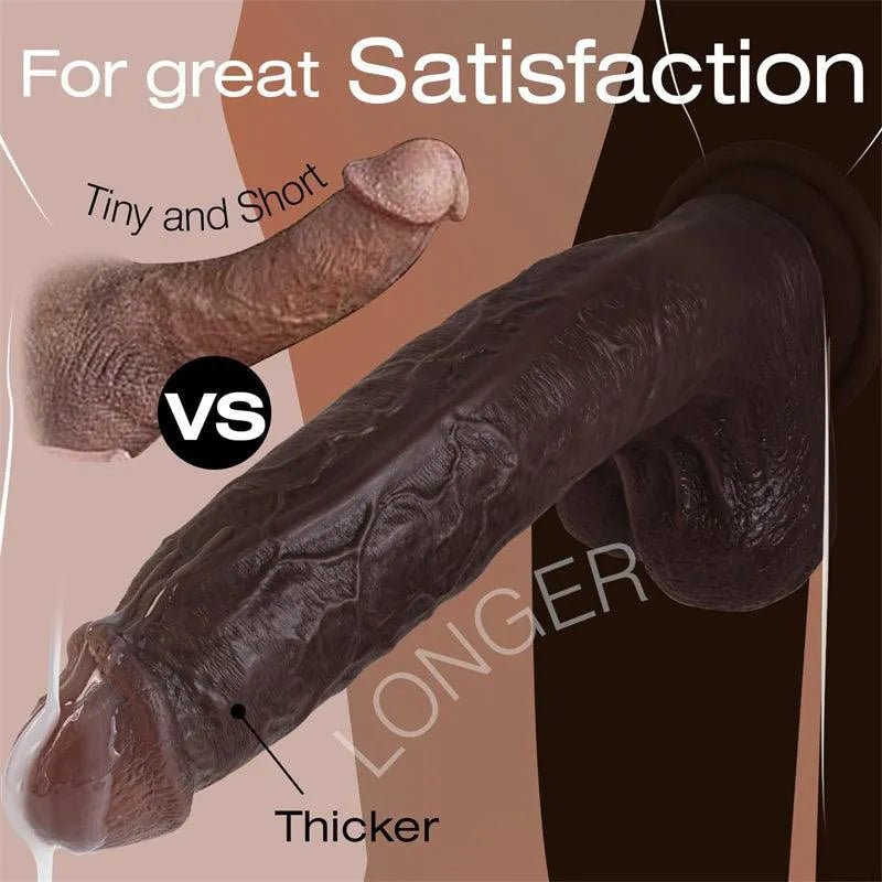 Design: Rocco mit realistischem Look und Details vs einfaches, generisches Design beim traditionellen Dildo.