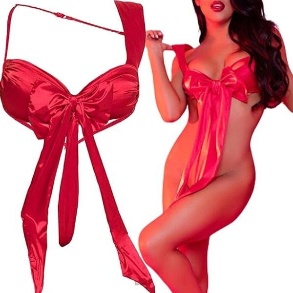 Sexpuppen-Kleidung Rot Satin Schleife Sexpuppen-Kleidung Rot Satin Schleife