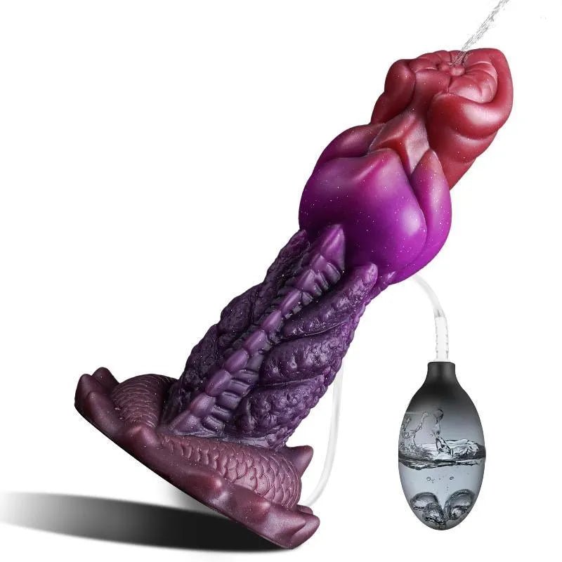 Fantasy-Dildo mit Spritzfunktion und 80ml Squeeze-Ball Fantasy-Dildo mit Spritzfunktion und 80ml Squeeze-Ball