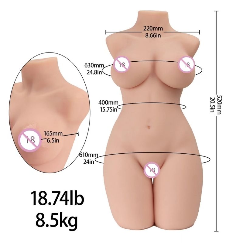 Angelia Männlich Lebensechte Sexpuppe Torso 8,5kg