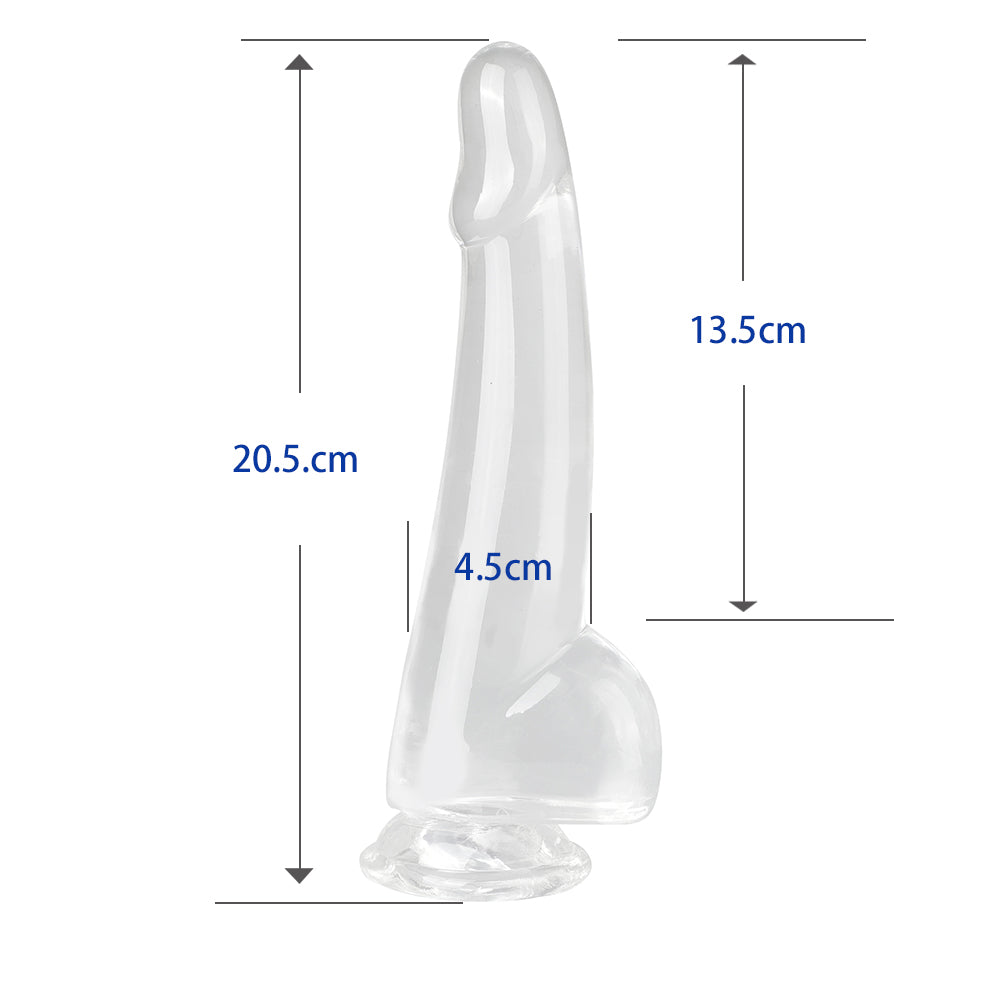 Durchsichtiger Dildo mit prominentem Eichelkranz