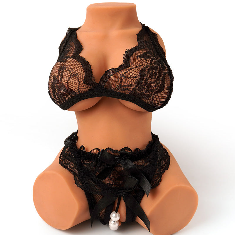 Charlotte Mini Sexpuppe Torso Männlich 2,5KG Schwarz/Weiß