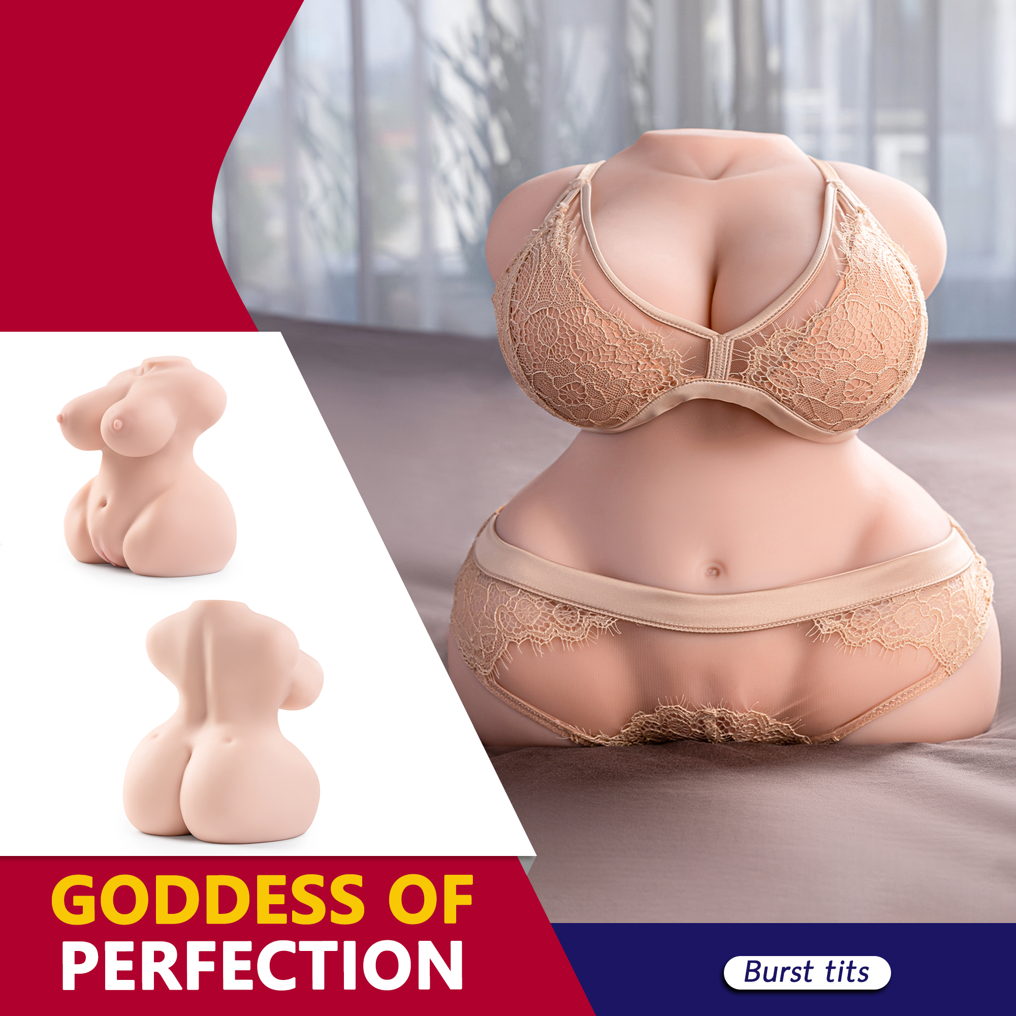 Babette Real Doll Torso Mini Sexpuppe Männlich, 6KG